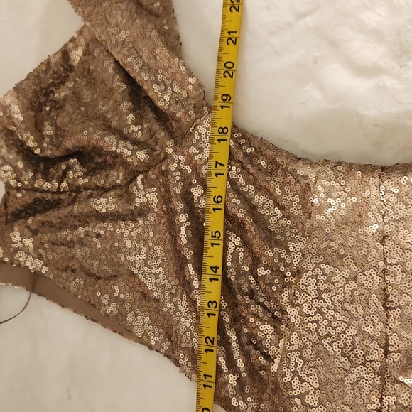 Altar'd State Gold Sequin Long Sleeve Dress - Picture 11 of 12